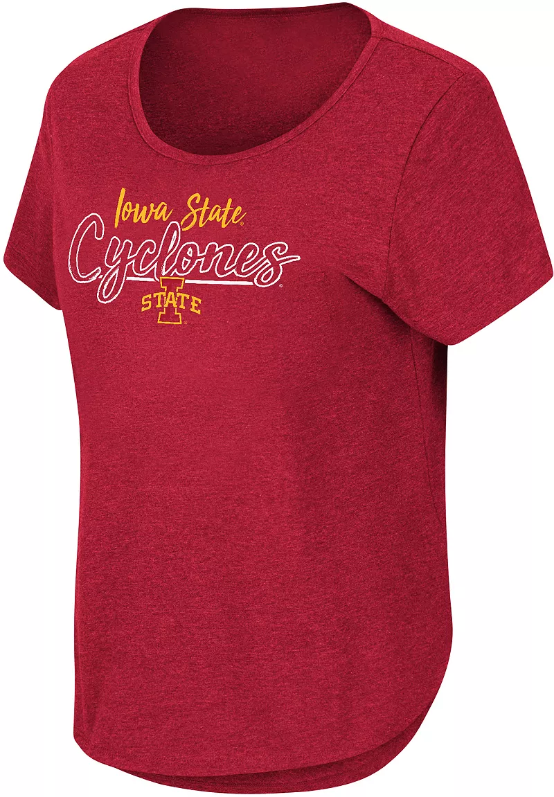 

Женская футболка Colosseum Iowa State Cyclones Cardinal с закругленным краем