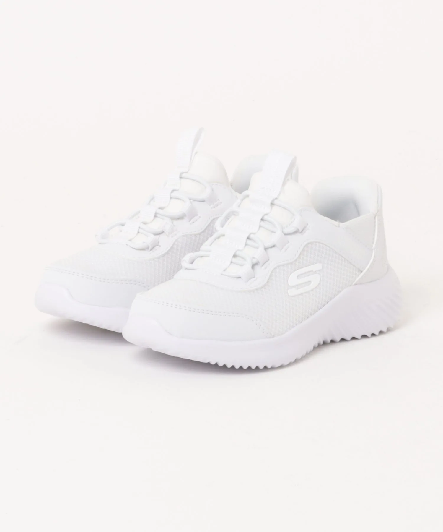 Кроссовки без шнуровки SLIP-INS BOUNDER-BRISK BURST SKECHERS белые