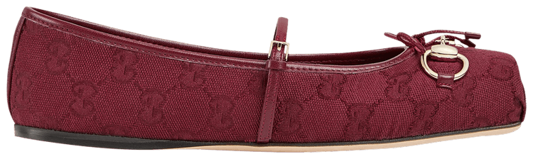 Кроссовки Gucci Wmns Horsebit Ballet Flat 'Rosso Ancora', красный
