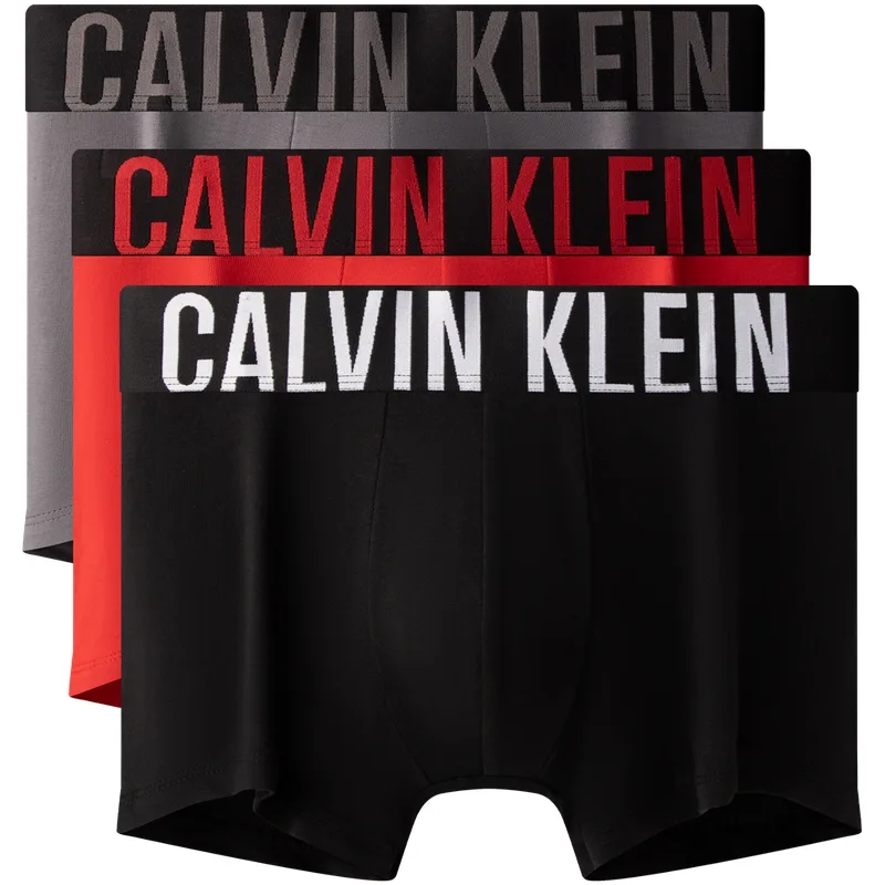 Трусы стрейч-хлопок, набор из 3 штук Calvin Klein, MPI-Ink Night Black/Coconut Gray/Mica White — фото 3