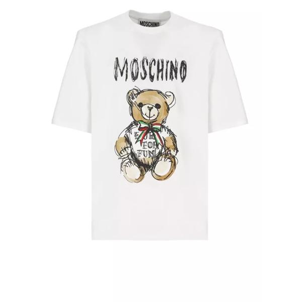 

Футболка t-shirt with logo Moschino, белый