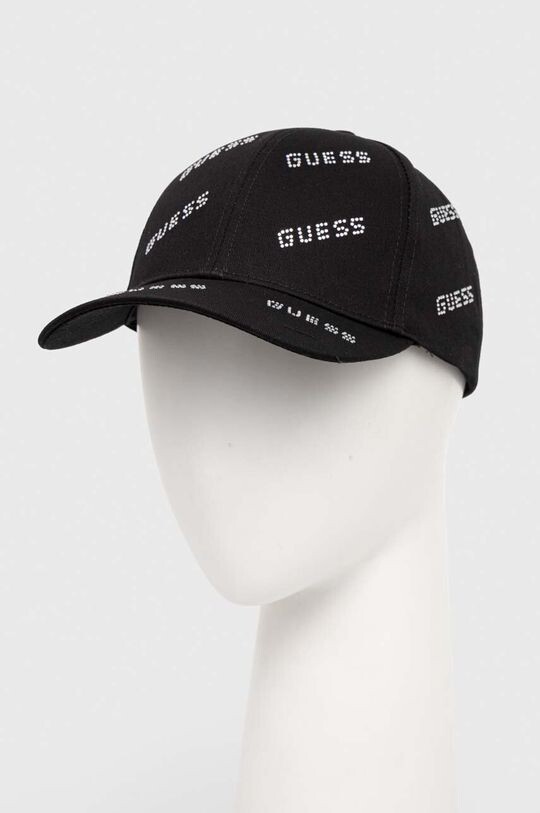 

Хлопковая бейсболка Guess, черный