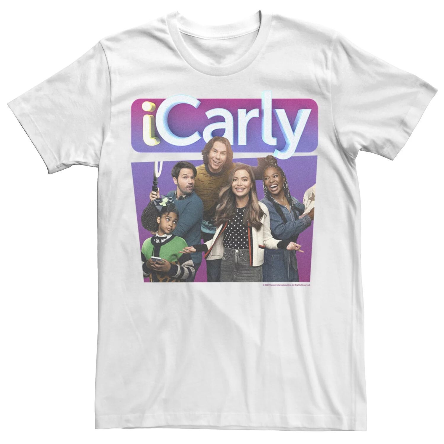 

Мужская футболка с логотипом iCarly Cast Photo Title Licensed Character