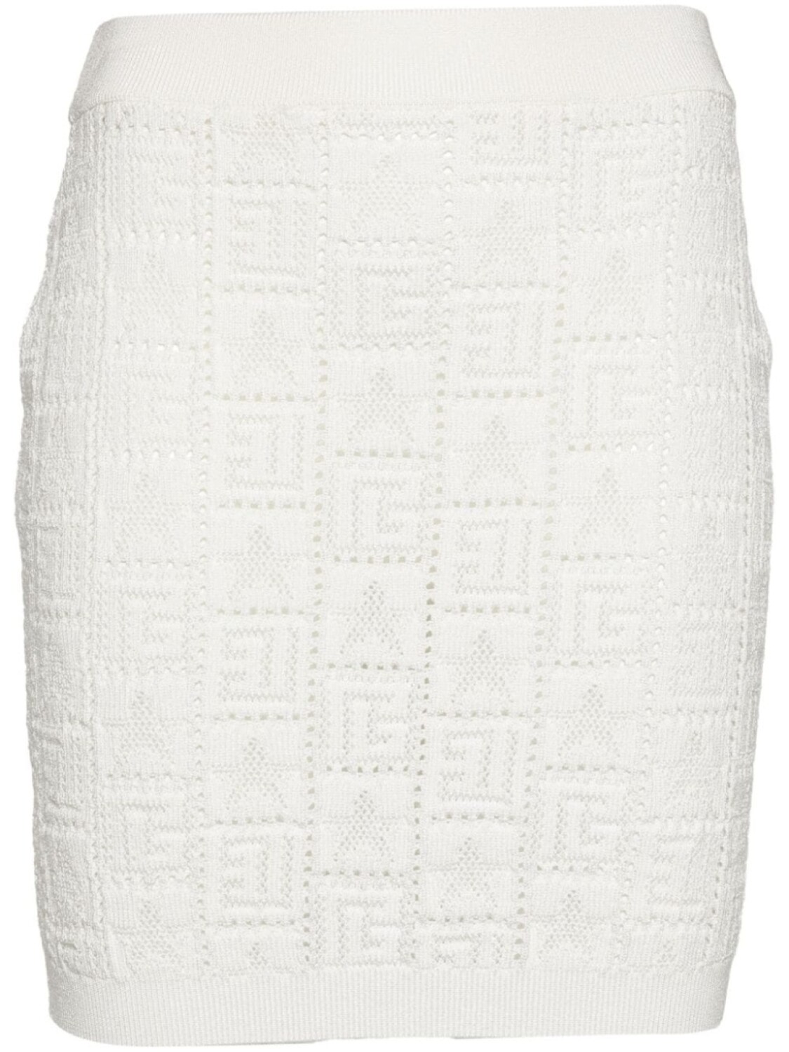 

Balmain юбка мини с монограммой, белый
