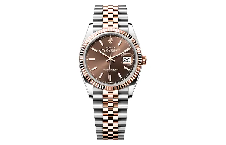 

Мужские автоматические механические часы Log Series, диаметр циферблата 36 мм, кофейный цвет, корпус из стали Oystersteel Rolex, warranty from the second half of 2025 (random date)