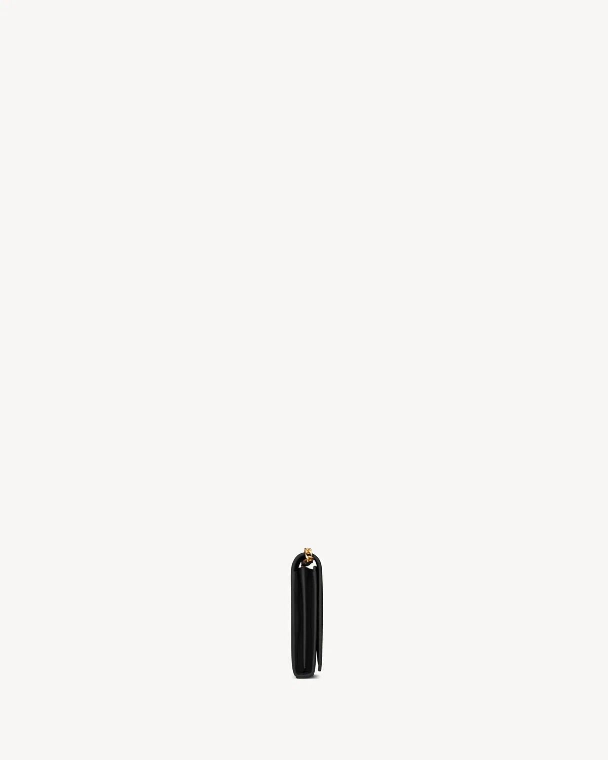 Кошелек на цепочке CASSANDRE из блестящей кожи с тиснением под крокодила SAINT LAURENT, черный — фото 4