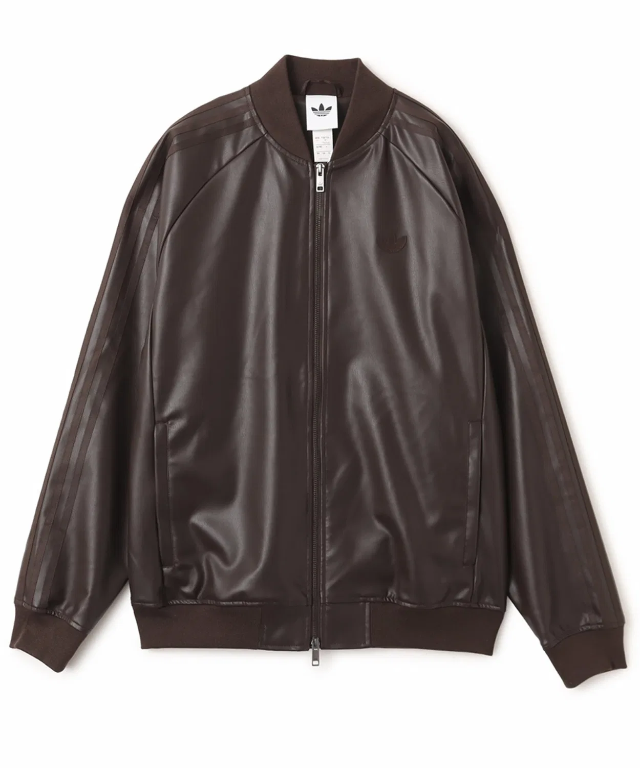 Куртка adidas Superstar PLEATHER Track Top коричневая