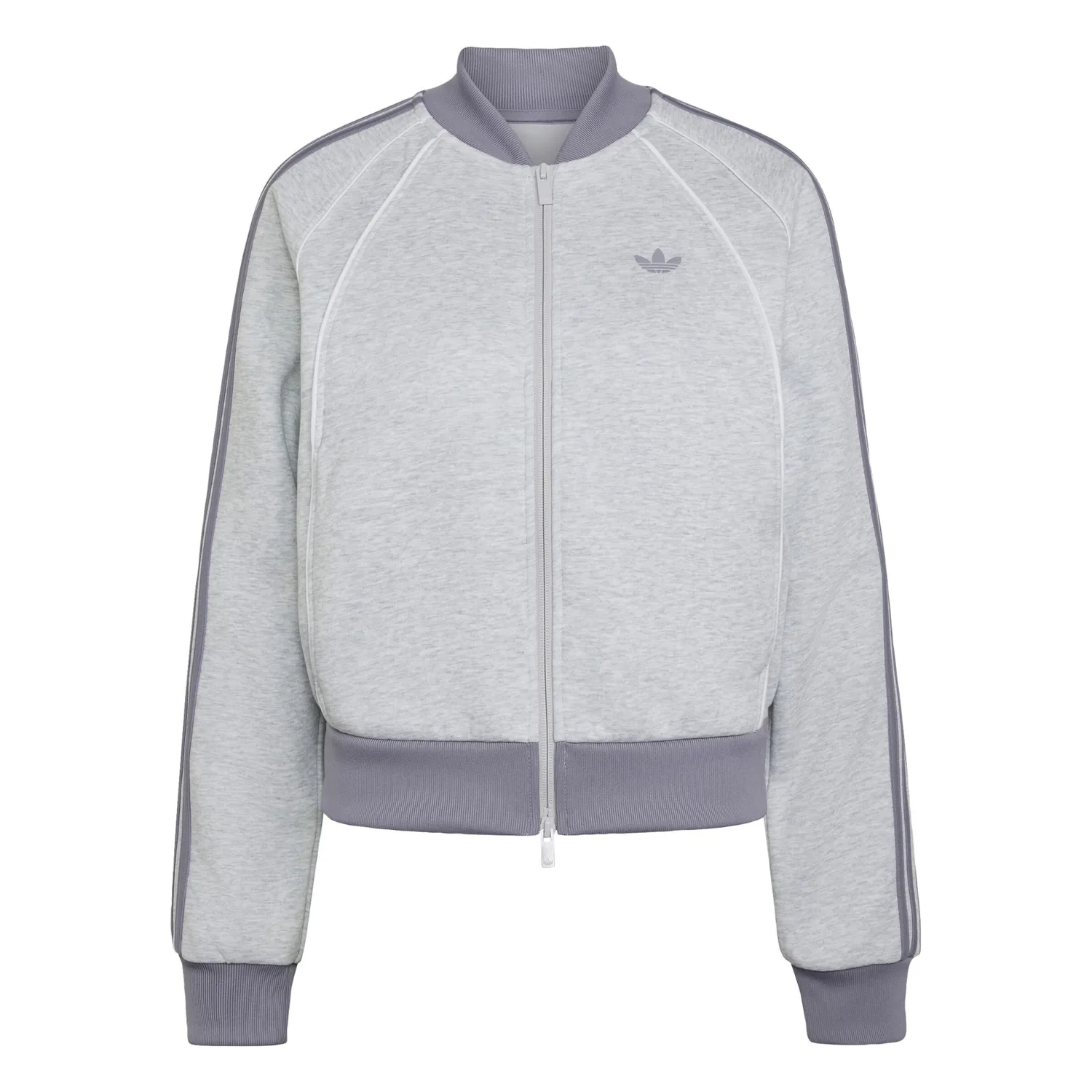Худи на молнии Adidas Originals серого цвета
