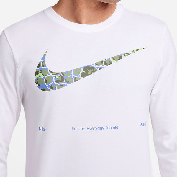 Футболка с длинным рукавом Dri Fit Nike, белый — фото 3
