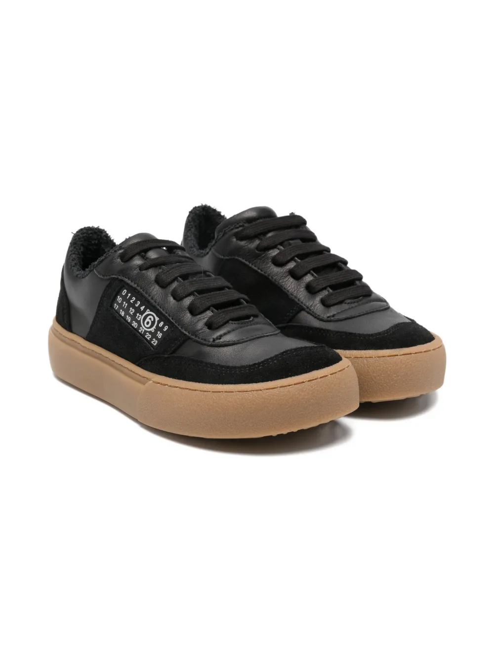 

Кроссовки с мотивом цифр MM6 Maison Margiela Kids, черный