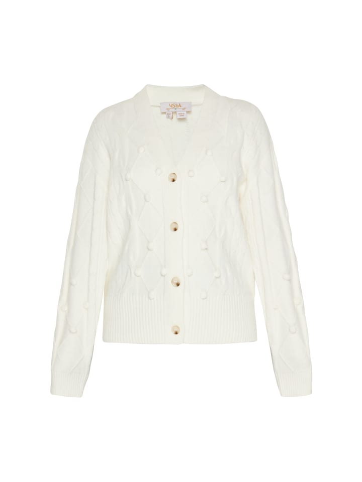 

Женский кардиган цвета слоновая кость usha FESTIVAL