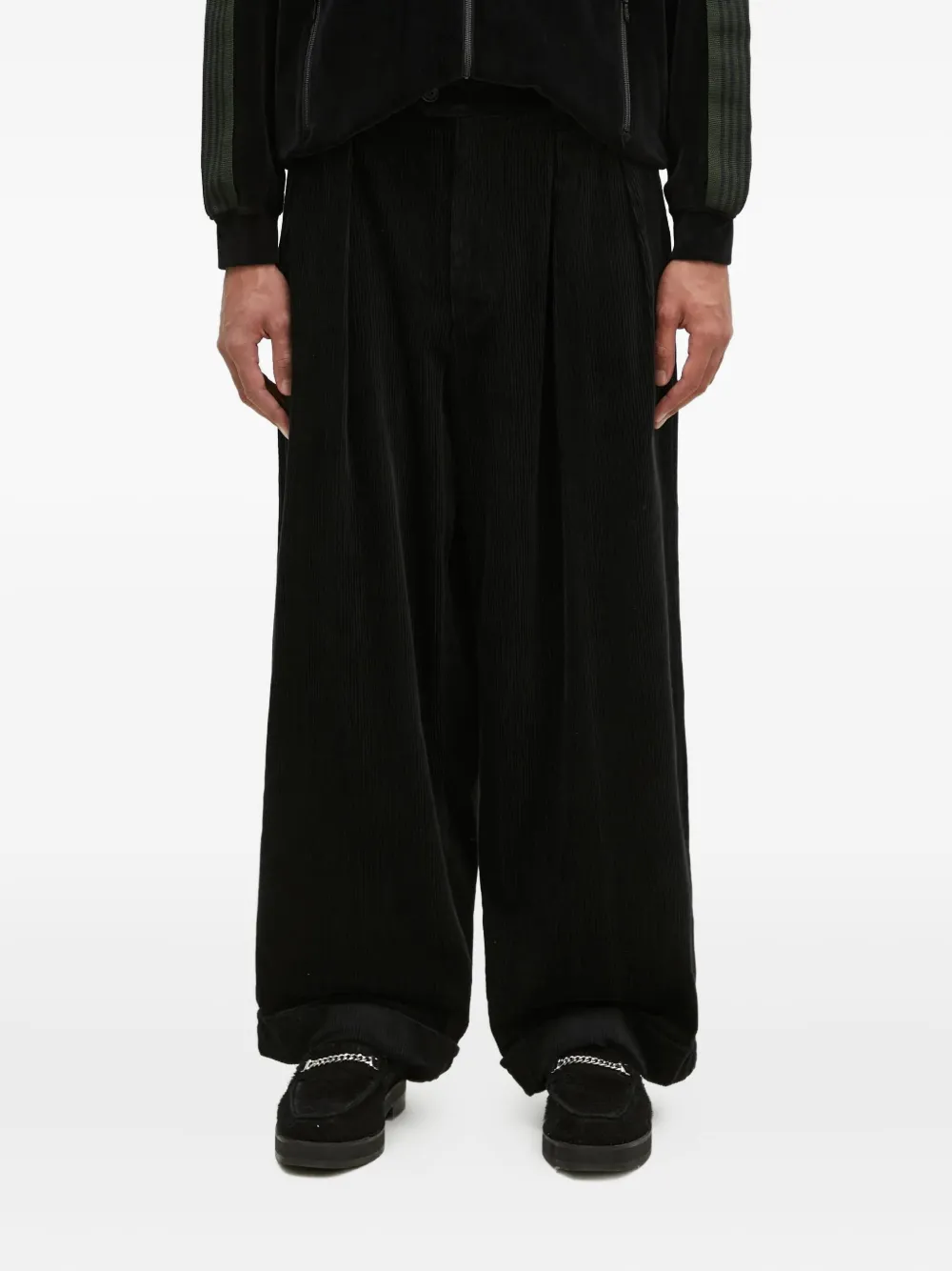 

Плиссированные брюки Engineered Garments, черный