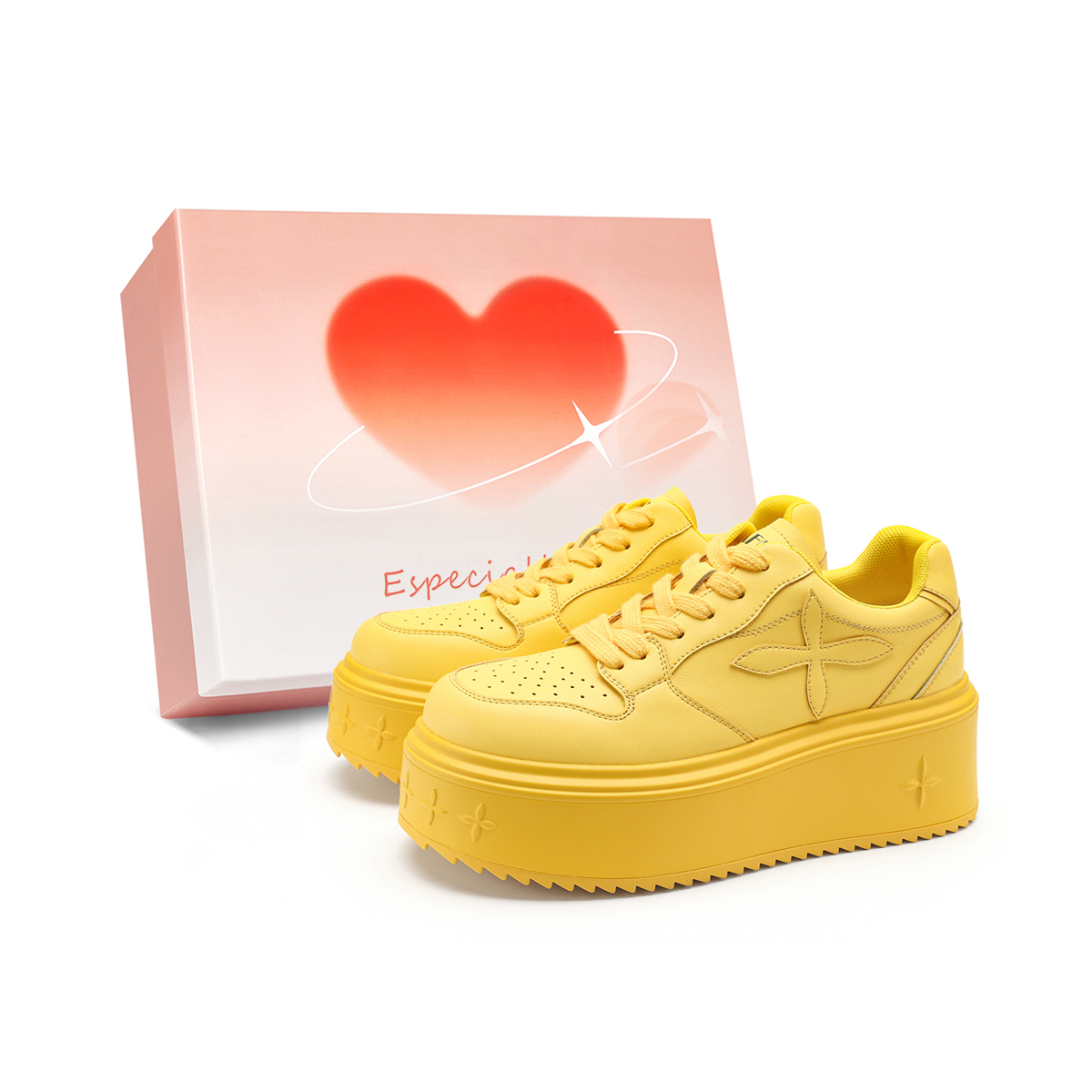 

Низкие кеды для скейтбординга унисекс SAFIYA, желтый heart box