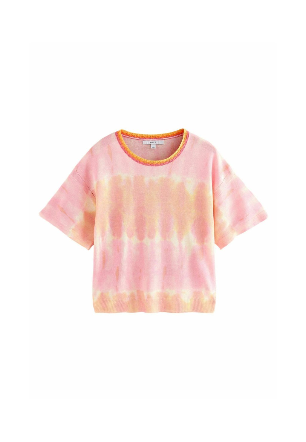 

Футболка с принтом SHORT SLEEVE CREW NECK Next, розовый