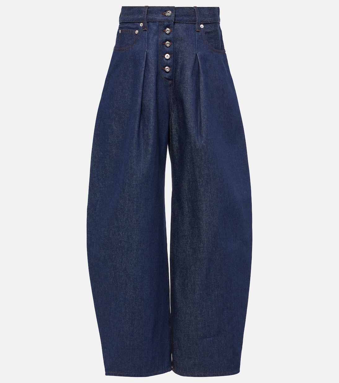 

Джинсы De-Nîmes Ovalo с высокой посадкой и широкими штанинами Jacquemus, Navy/ Brown