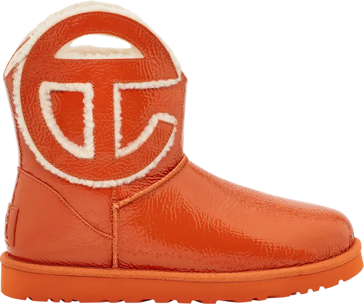 Кроссовки Telfar x Logo Mini Boot Crinkle - Spicy Pumpkin, оранжевый Ugg