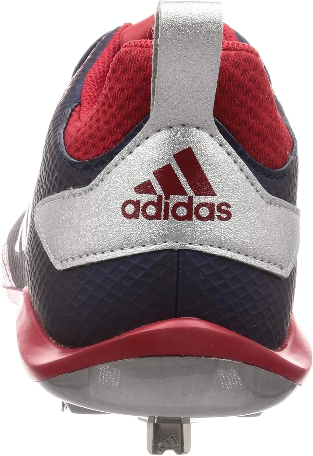 Бейсбольные кроссовки Adidas Adizero Stable Low с металлическими шипами, College Navy Silver Met Power Red — фото 3