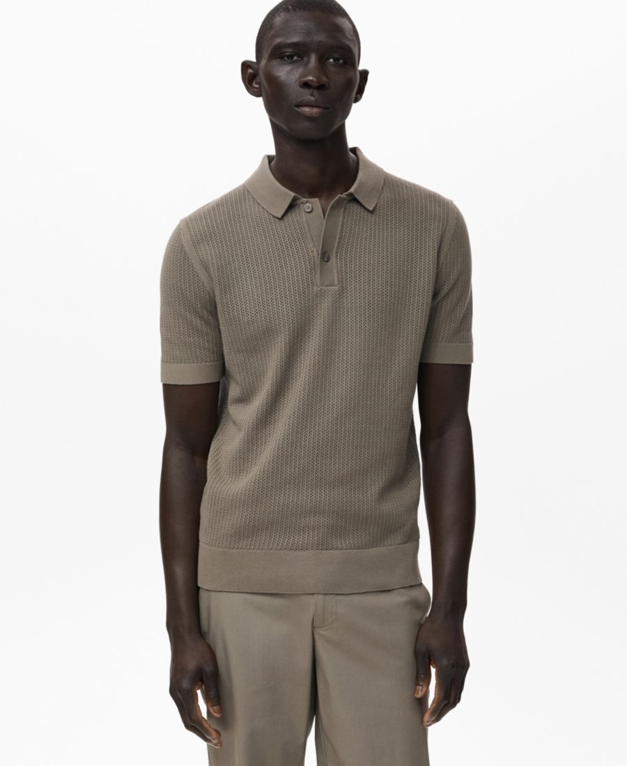 

Мужская ажурная вязаная хлопковая рубашка-поло MANGO, Dark Green, Зеленый, Мужская ажурная вязаная хлопковая рубашка-поло MANGO, Dark Green