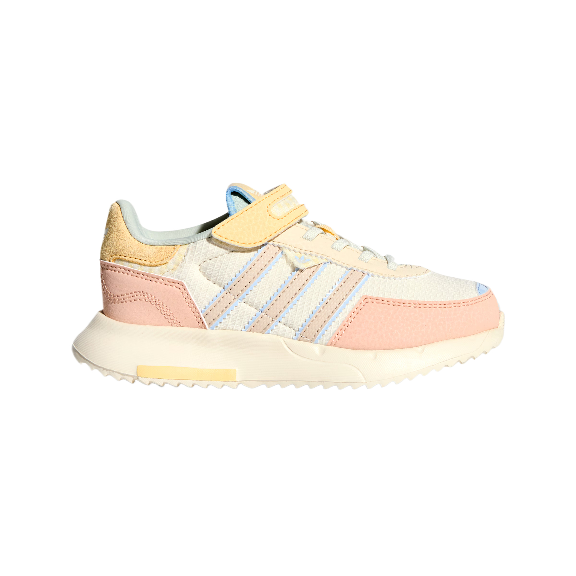 Retropy F2 Fabric низкие повседневные кроссовки для детей Adidas Originals, айвори/powder coral powder/linen crystal коричневый — фото 3