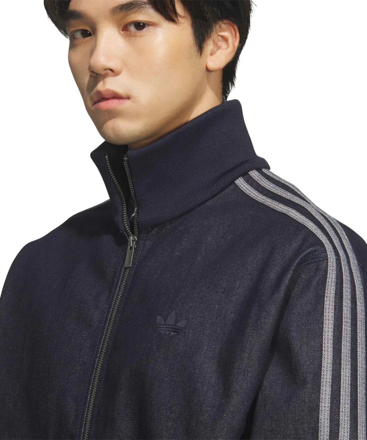 Куртка джинсовая Firebird Track Top adidas, цвет индиго — фото 3