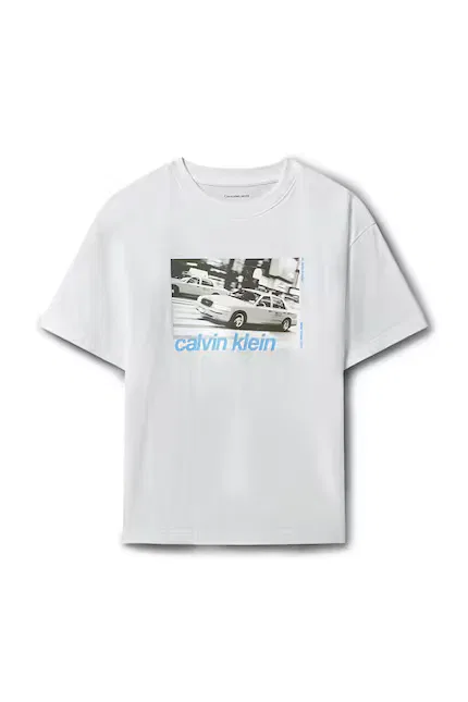 Футболка детская Calvin Klein Jeans, белый — фото 2
