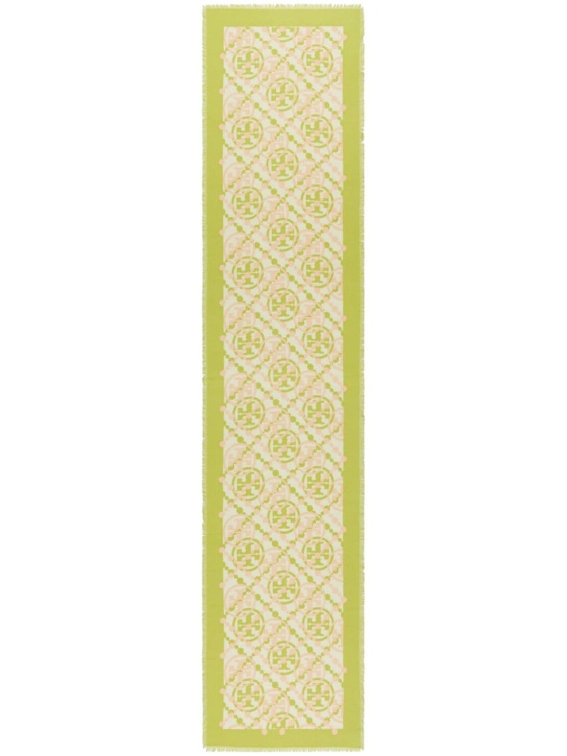 

Tory Burch шелковый платок с монограммой Double-T, серый