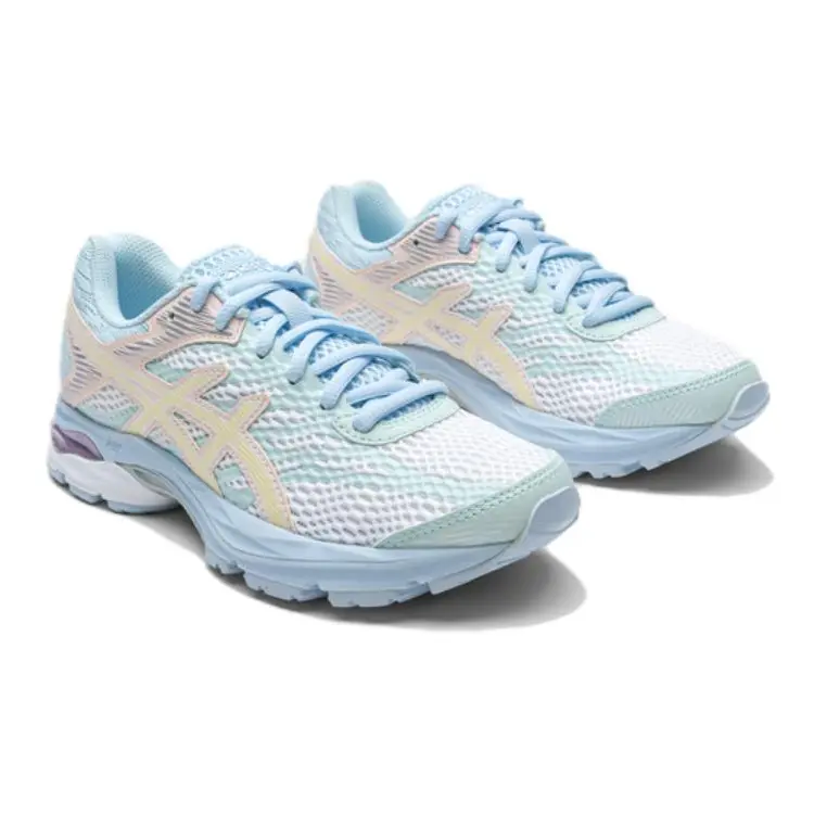 Кроссовки детские Gel-Flux 4 GS Low-top Синие/Желтые Asics, голубой — фото 3