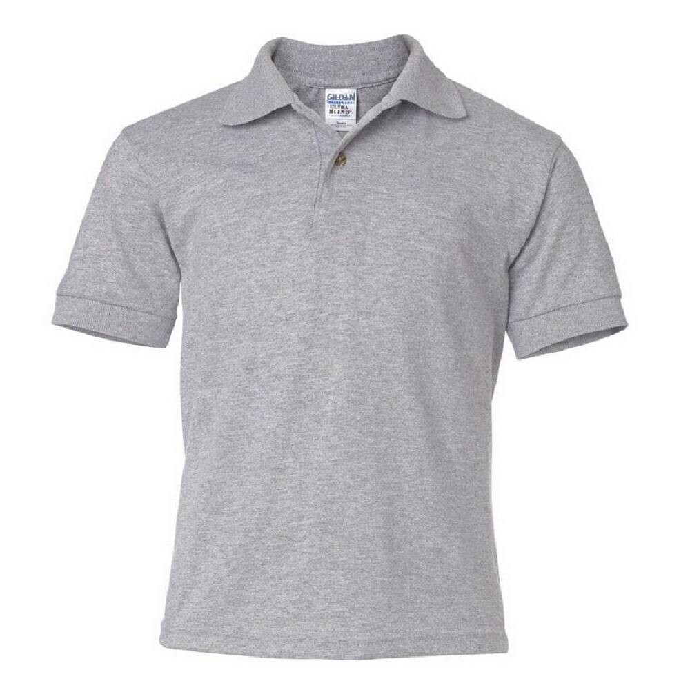

Детская трикотажная рубашка-поло унисекс Gildan Dryblend, цвет Sport Grey