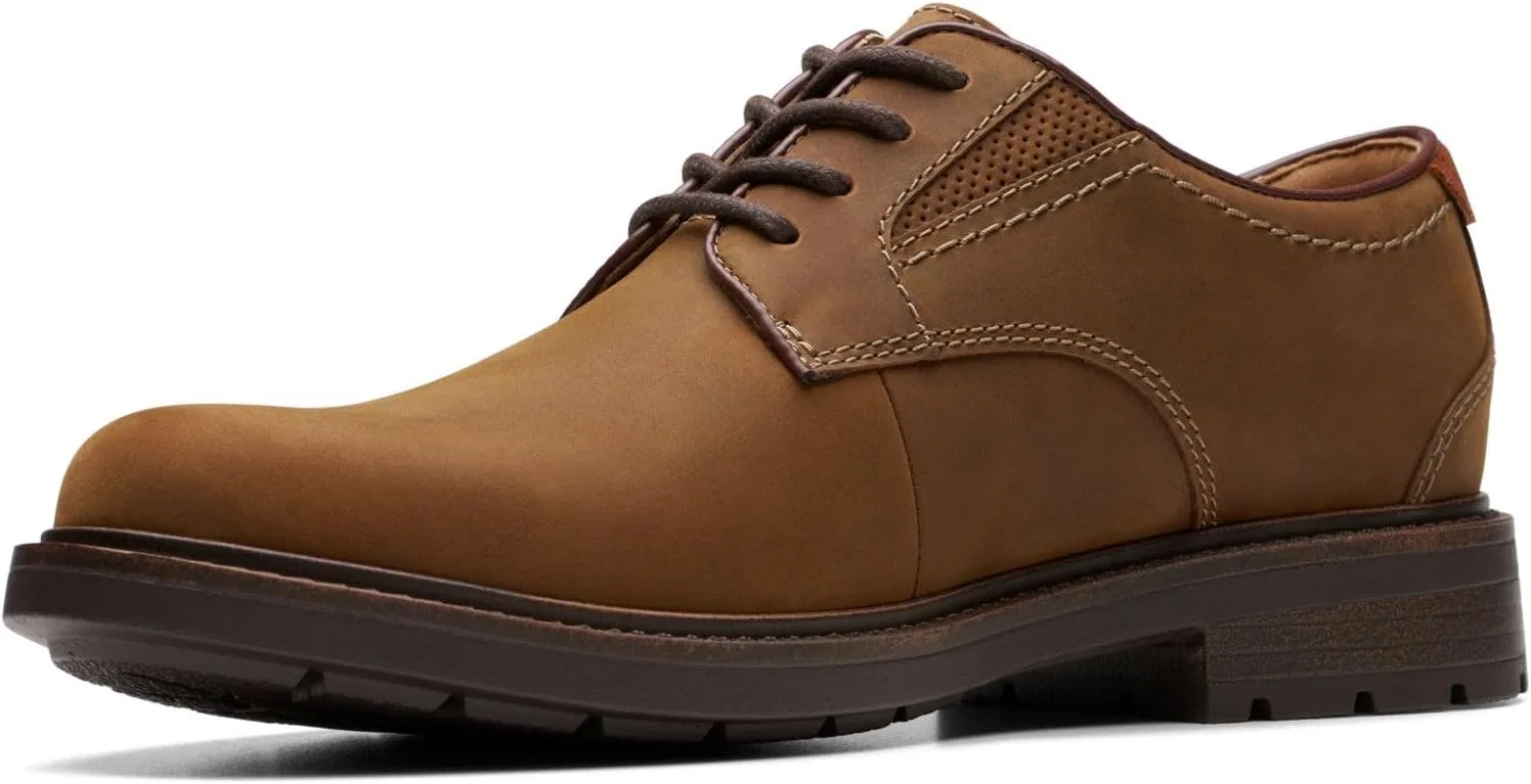 Clarks - Мужские низкие туфли Un Shire, 2-Beeswax Leather.