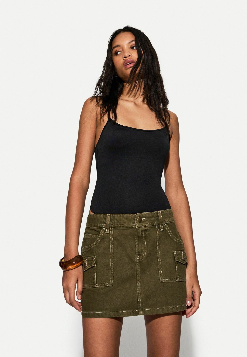 

Топ STRAPPY Bershka, черный