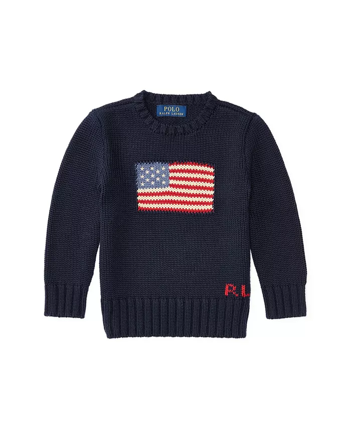 

Свитер The Iconic Flag для малышей и мальчиков Polo Ralph Lauren, синий