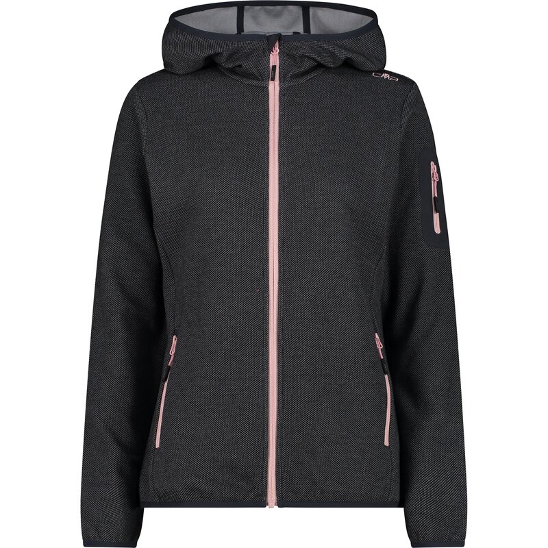 

Толстовка с капюшоном женская куртка с фиксированным капюшоном Cmp, цвет nero-graffite