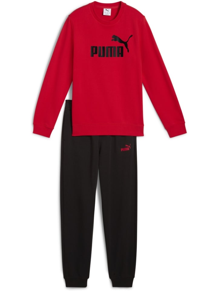 

Puma Спортивный костюм "ESS No.1 Logo Crew Sweat Suit TR B" красного цвета