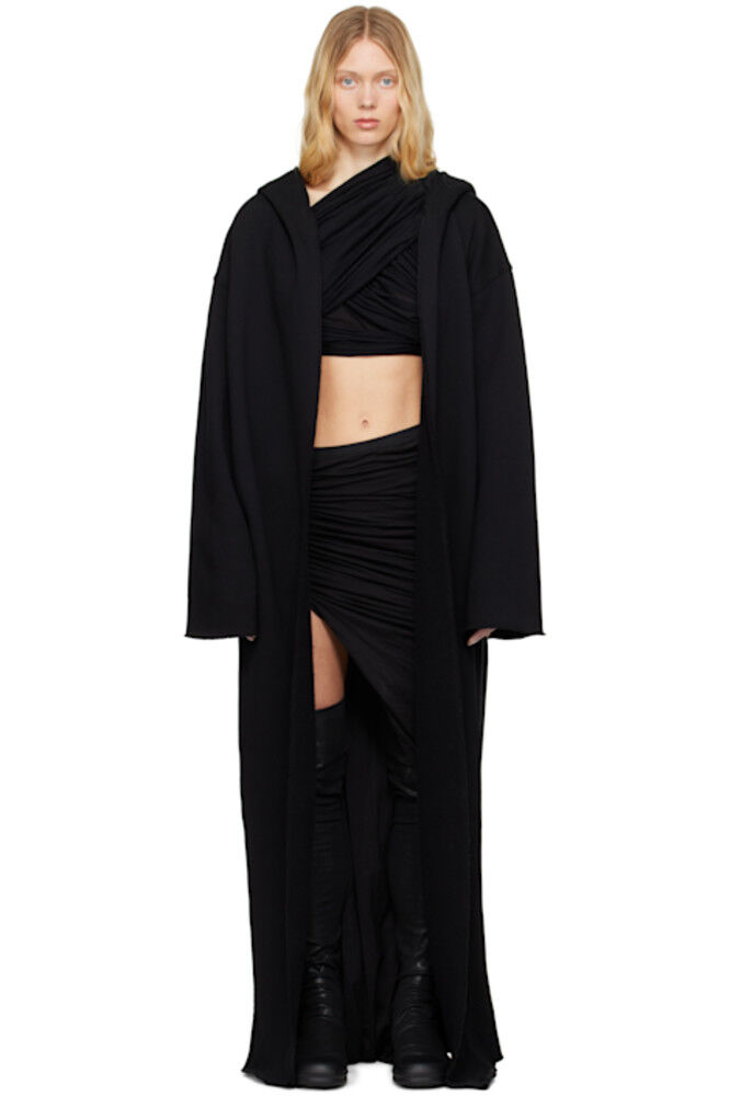 

Черный Голливудский Драгинг Питер Толстовка Rick Owens DRKSHDW
