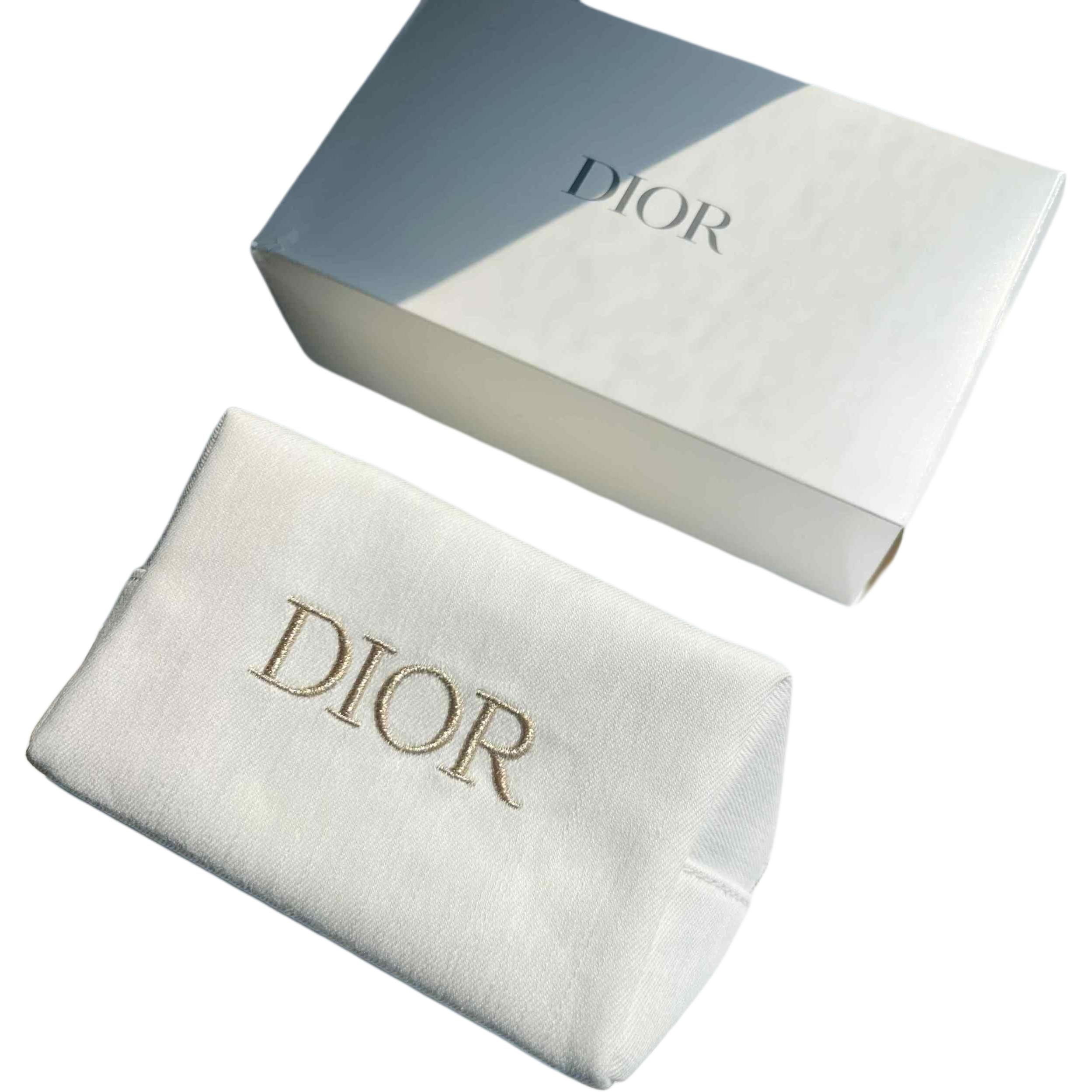 DIOR Минималистичный современный, классический принт, джинсовая ткань, сумки для хранения и косметички white 18*9*11см — фото 3