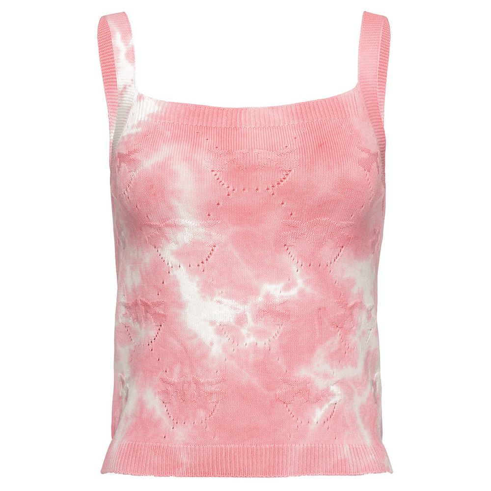 

Розовые вискозные топ и футболка Pinko