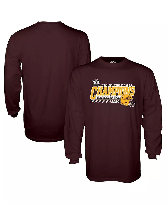 

Футболка мужская темно-бордовая Arizona State Sun Devils 2024 Big 12 Football Conference Champions Locker Room с длинным рукавом Blue 84