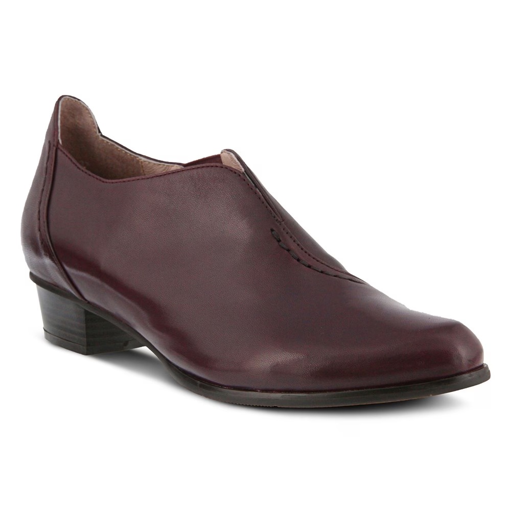 Туфли на блочном каблуке без застежки Spring Step, bordeaux leather