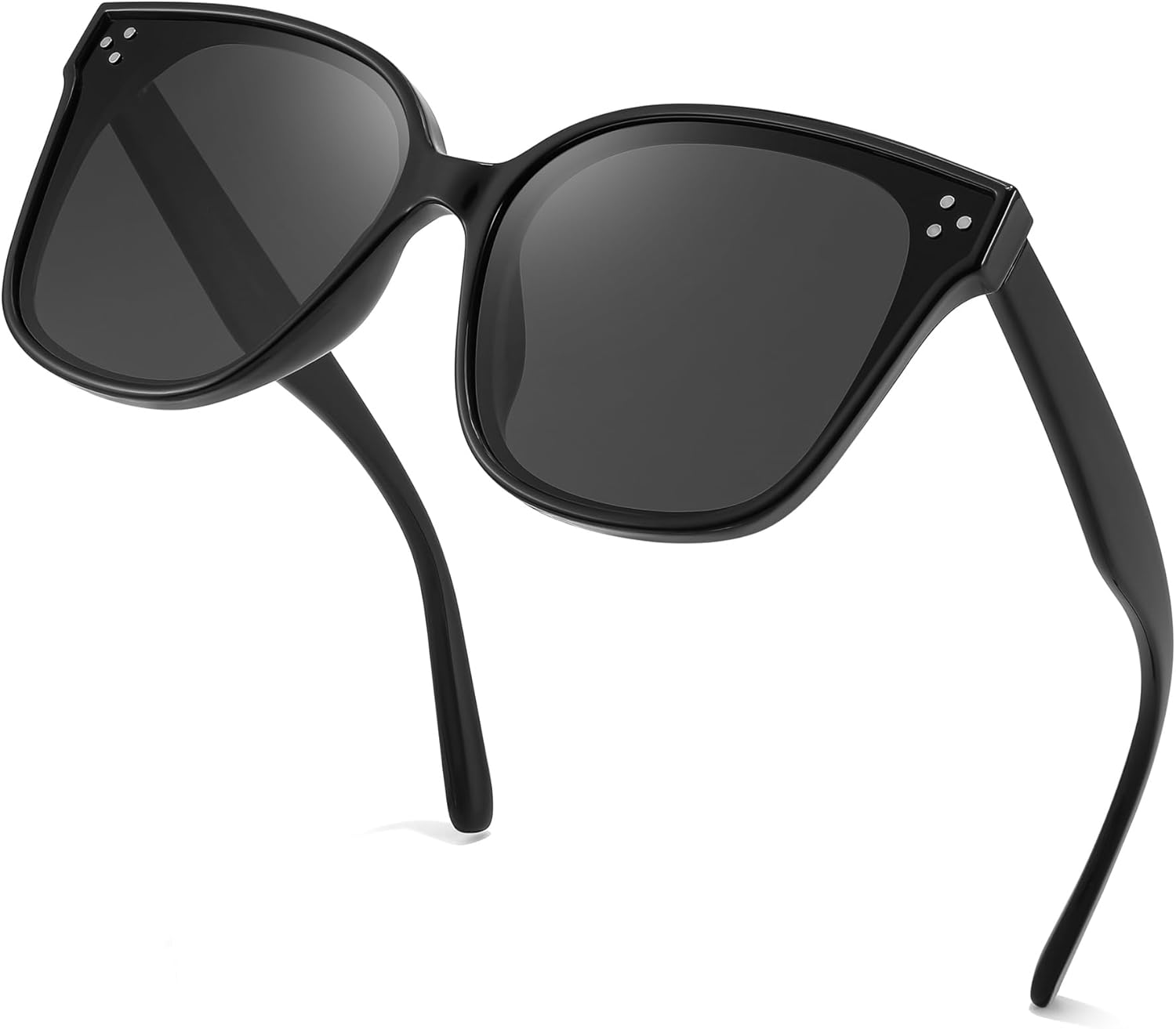 

Солнцезащитные очки FEISEDY увеличенного размера с поляризацией - защита UV400, квадратная форма, стильные солнцезащитные очки для активного отдыха и повседневной носки B2600, Obsidian