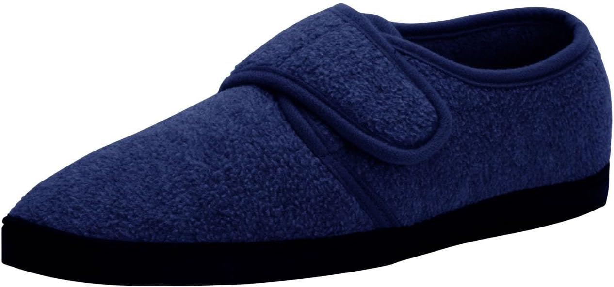

Мужские регулируемые флисовые тапочки KingSize, темно-синий