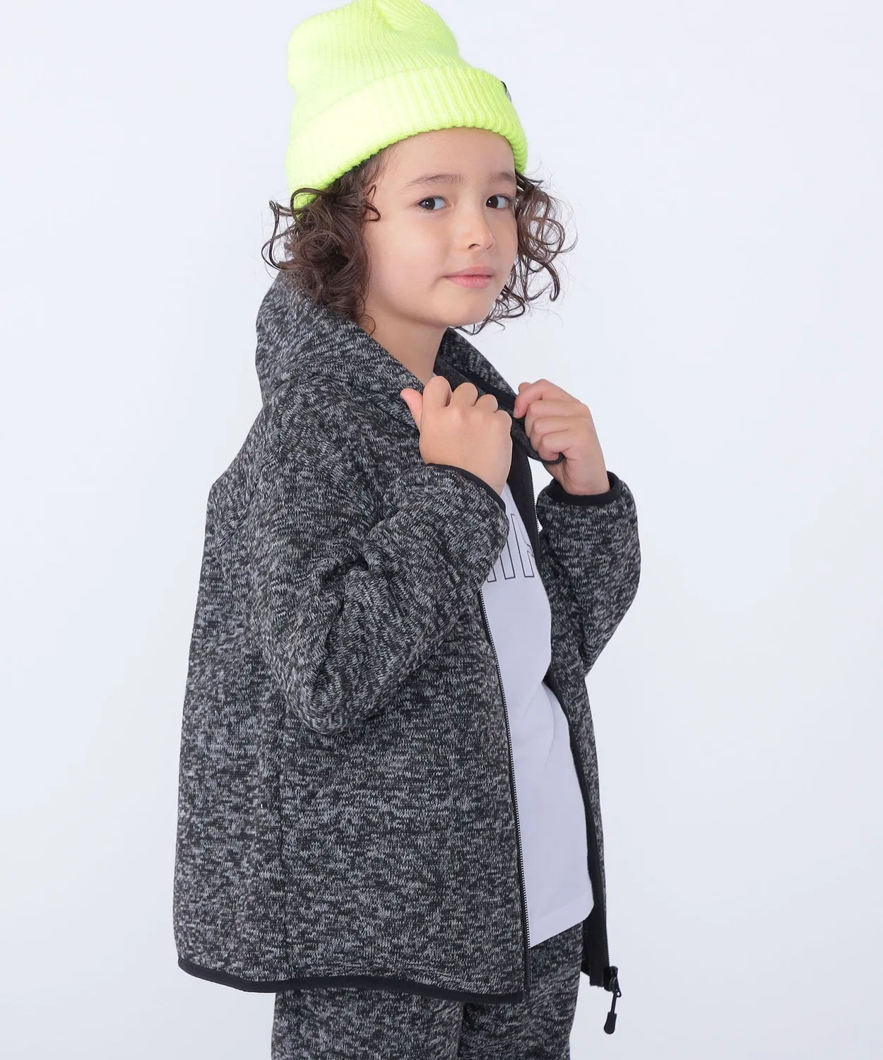 Флисовая кофта с zip-застежкой SHIPS KIDS, черная — фото 2