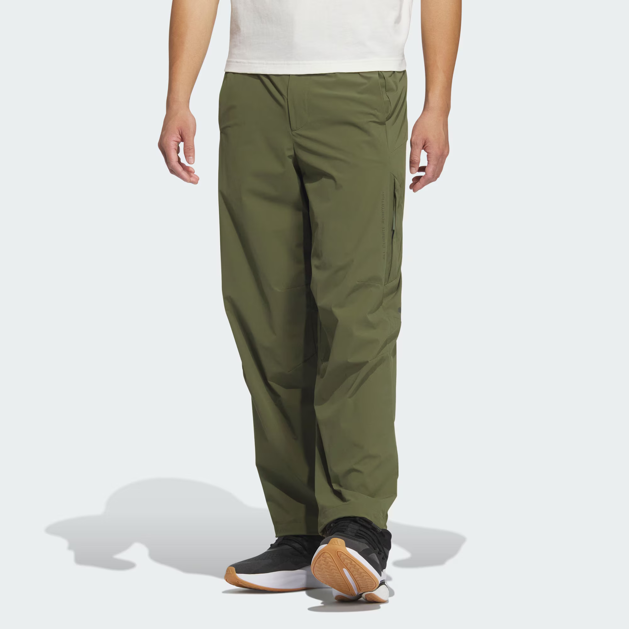 Adidas Городские парашютные джоггеры спортивные штаны мужские dark olive green — фото 3