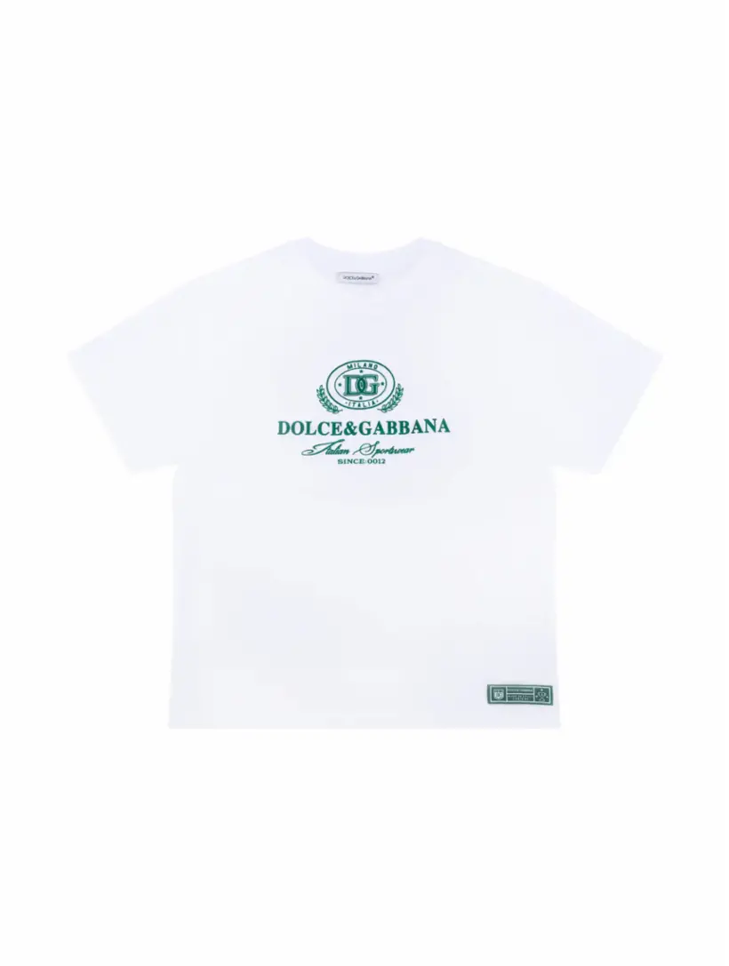 

Хлопковая футболка с логотипом Dolce&Gabbana, белый