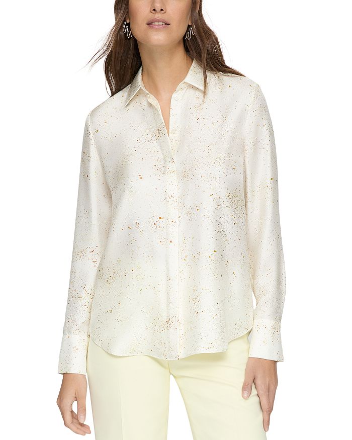 

Шелковая блузка Scottie Lafayette 148 New York, белый