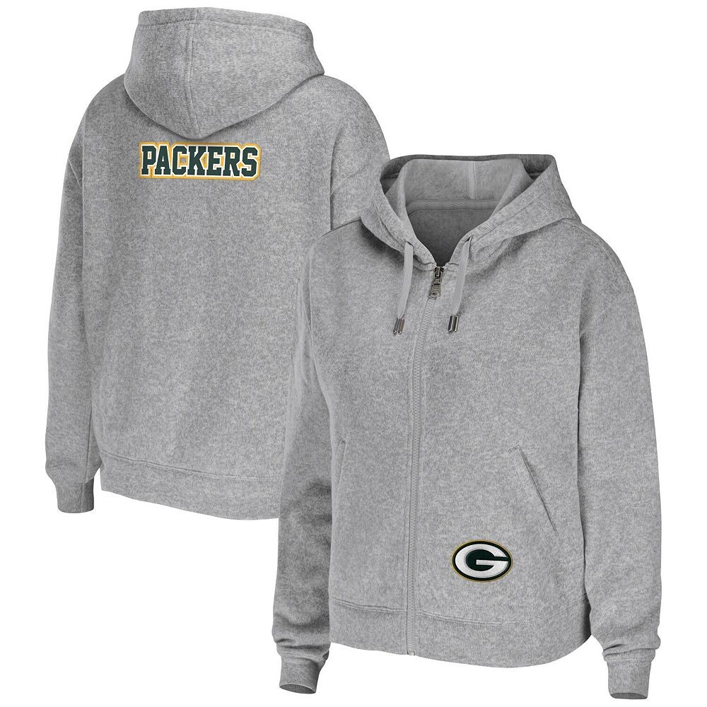 

Женская одежда WEAR by Erin Andrews Серая толстовка с молнией на молнии Green Bay Packers Team, цвет Pkr Grey