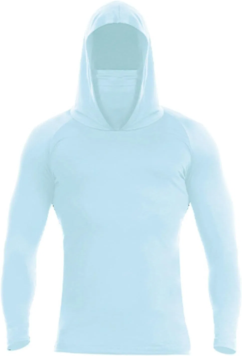 Футболка с капюшоном и маской для лица UPF 50+, Light Blue — фото 2