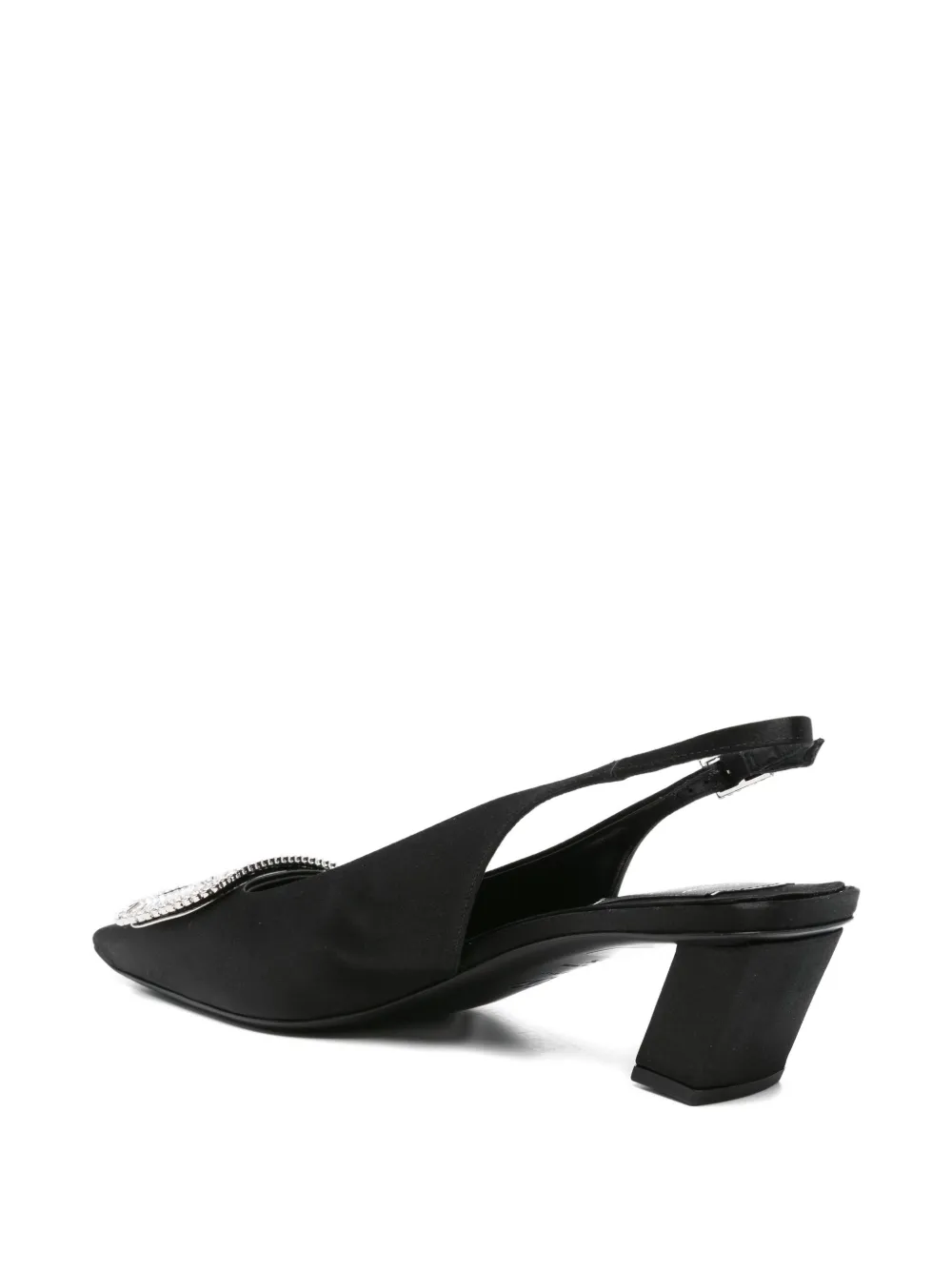 Туфли Belle Vivier с открытой пяткой, украшенные пряжкой, 50 мм Roger Vivier, черный — фото 3