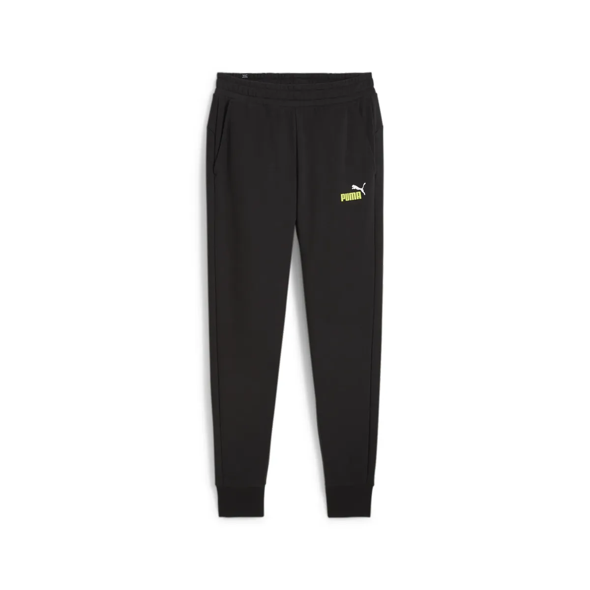 

Тренировочные брюки PUMA "ESS+ 2 COL LOGO PANTS TR CL", цвет Puma Black-Lime Sheen