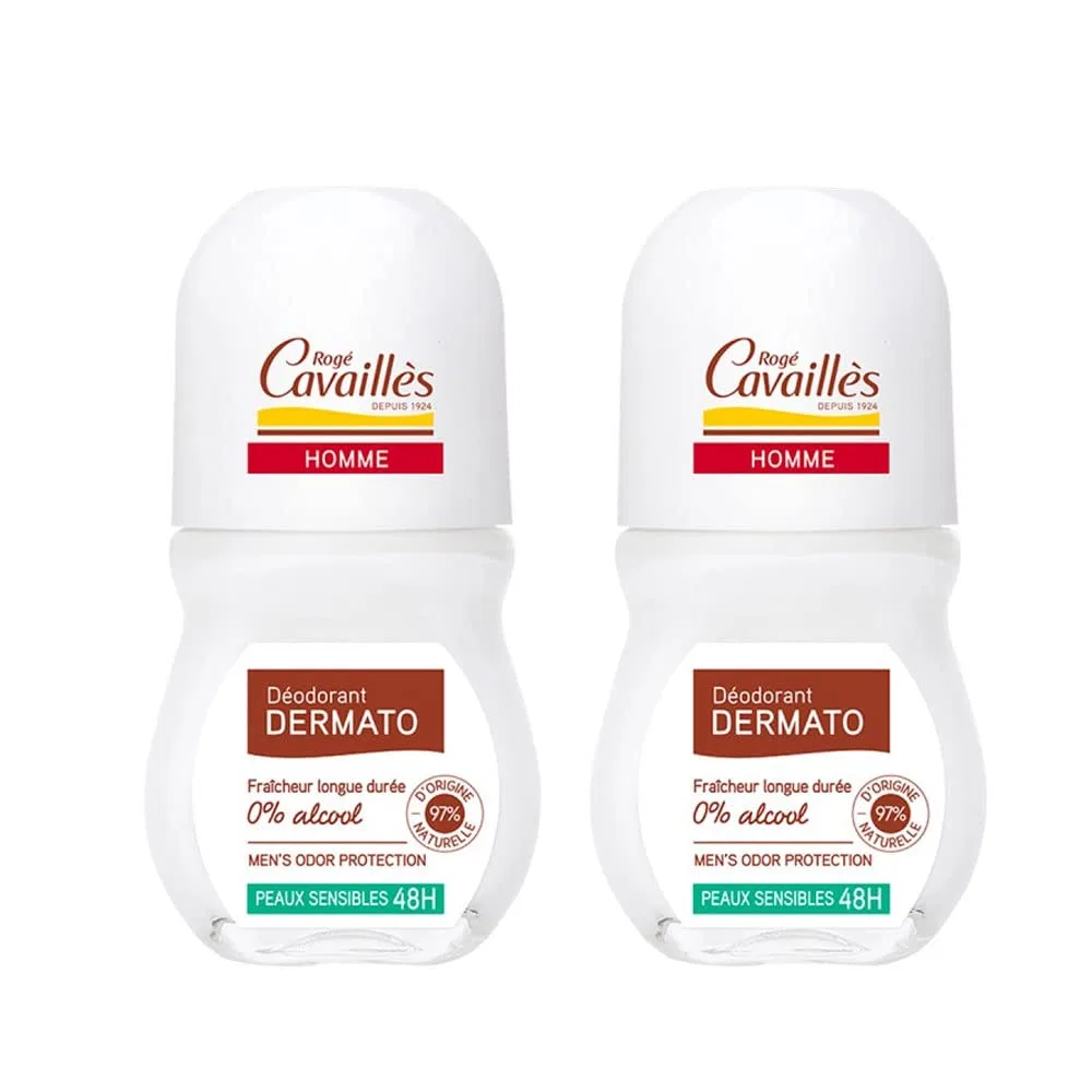 Мужской роликовый дезодорант Rogé Cavaillès Homme Dermato Peaux Sensibles 48H, 2 x 50 мл Rogé Cavaillès