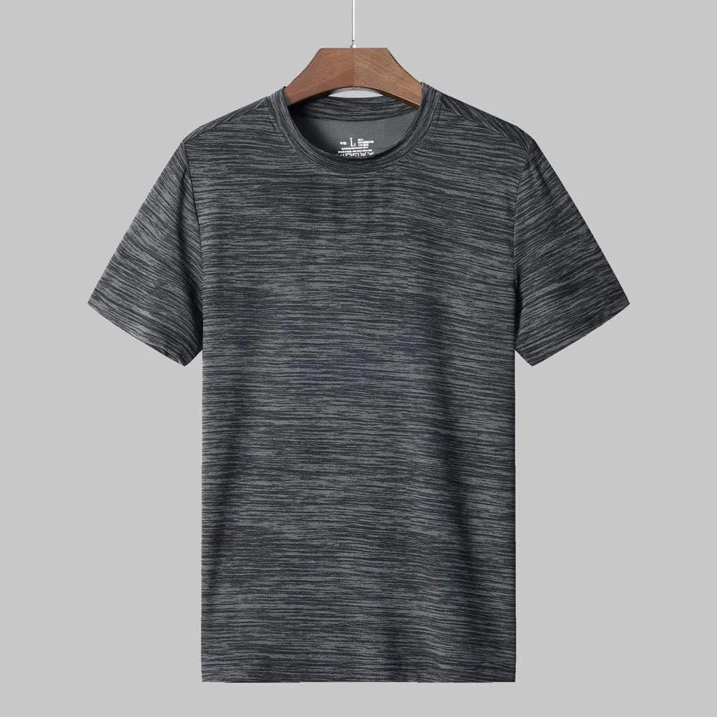 Мужская футболка для тренировок Crew Neck с коротким рукавом Quick Dry — фото 4
